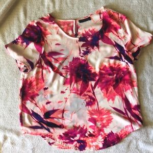 Apt. 9 silky bright floral shirt